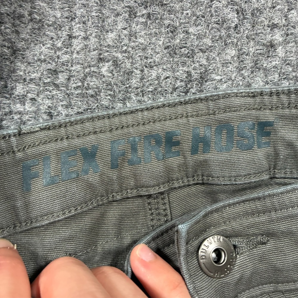 Duluth Trading Flex Fire Hose Cargo Pants Mens Size 36x32 Gray Slim Fit Low Rise - Picture 3 of 10